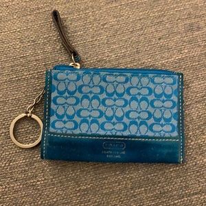 Authentic Coach card and key purse
